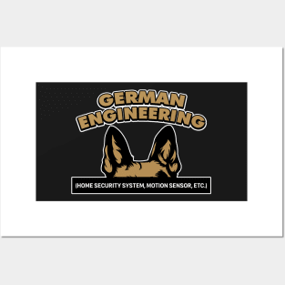 German Engineering Security German Shepherd Gift Posters and Art